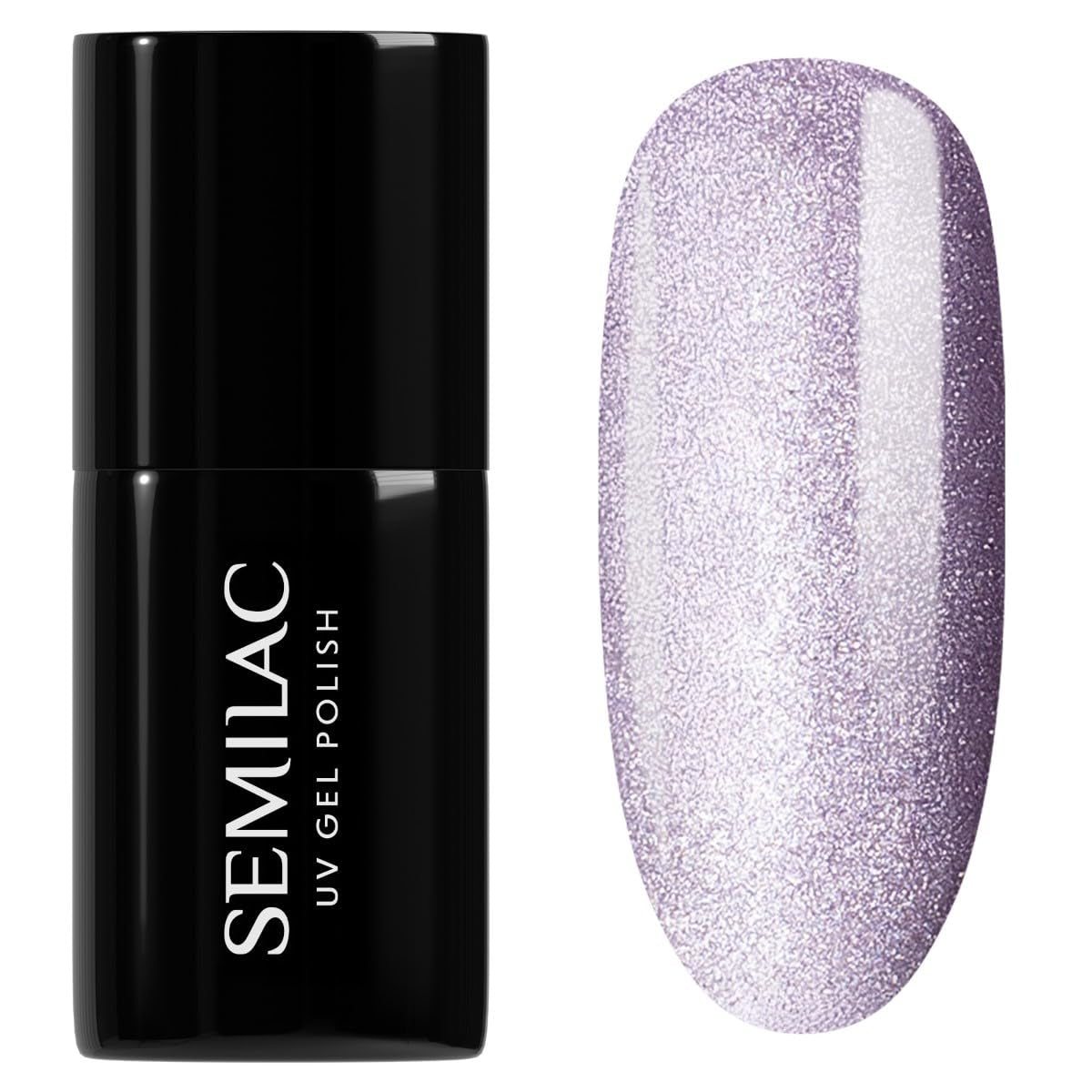 Semilac UV Nail Polish 664 Lilac Gloss 7 ml – Cat Eye Effect, Unikke refleksioner med magnetisk værktøj – Gloss Gala Collection