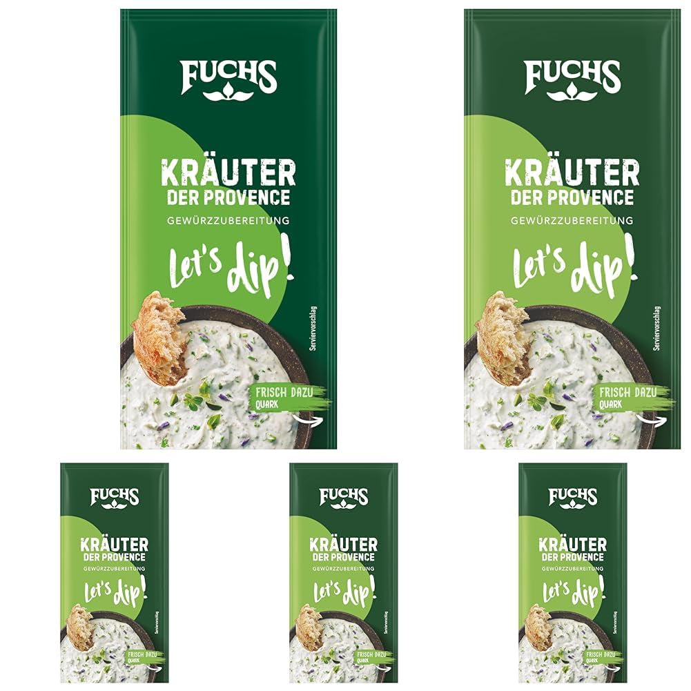 Fuchs Gewürze - Lad os dyppe! Kräuter der Provence Gewürzzubereitung, Gewürz für Kräuterquarkdip, 7,5 g i posen