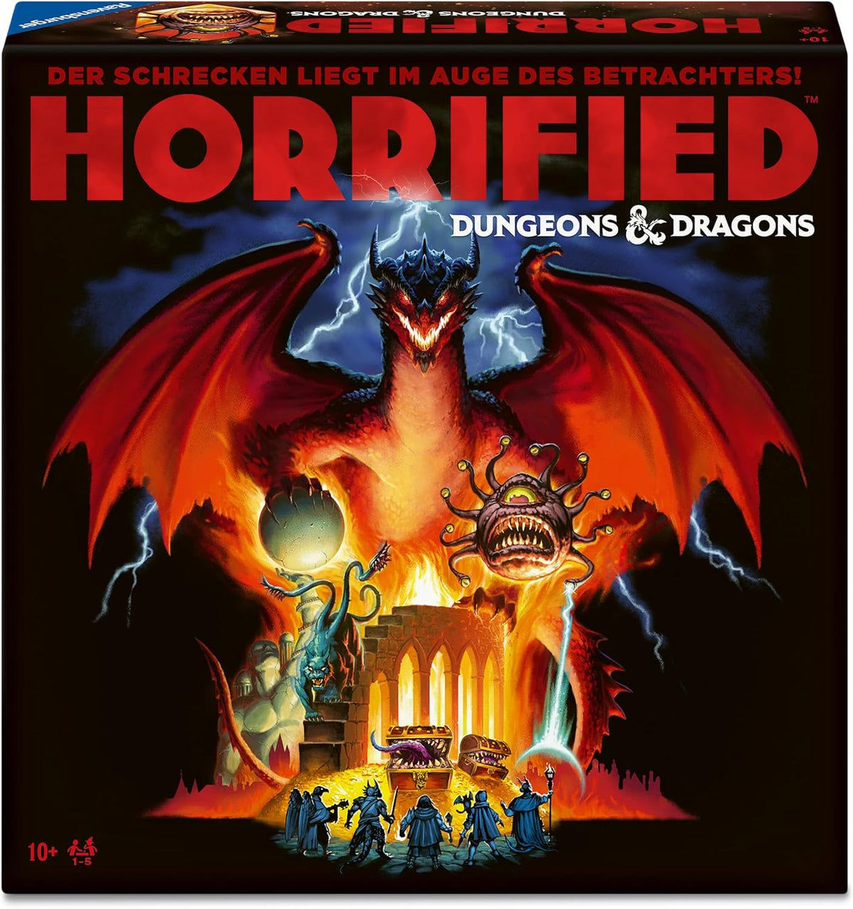 Ravensburger 24755 - Horrified Dungeons & Dragons - Ages 10+ Samarbejdsbrætspil til spilleaftener med venner eller familie for 1-5 Horrified og D&D-fans, tysk udgave