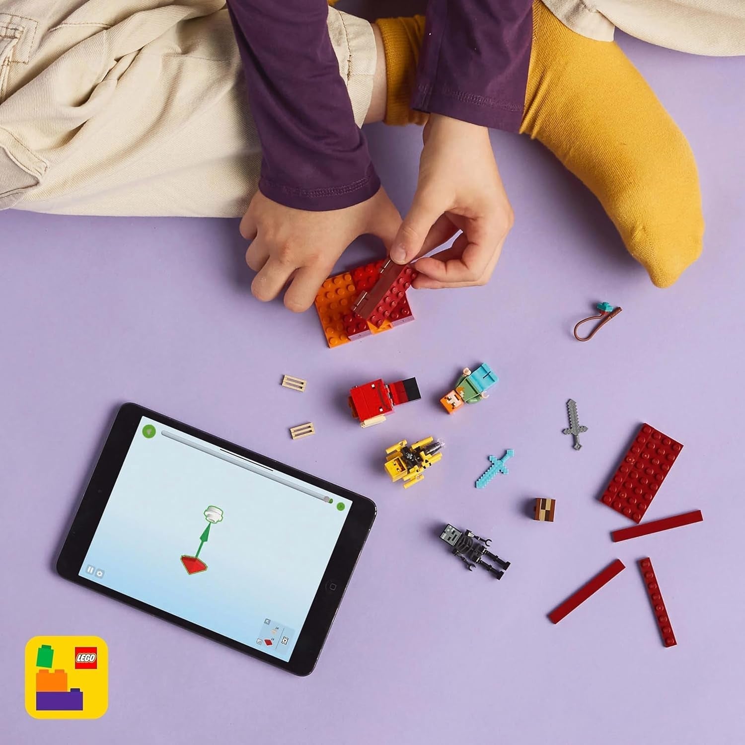 LEGO Minecraft Lava Duel of the Deep, Legetøj til videospilfans, fæstning med minifigurer inklusive Alex, Skeleton Wither, Lohe og Strider, Gave til piger og drenge 6 år 21266 Byggesæt Beuche den LEGO-Store