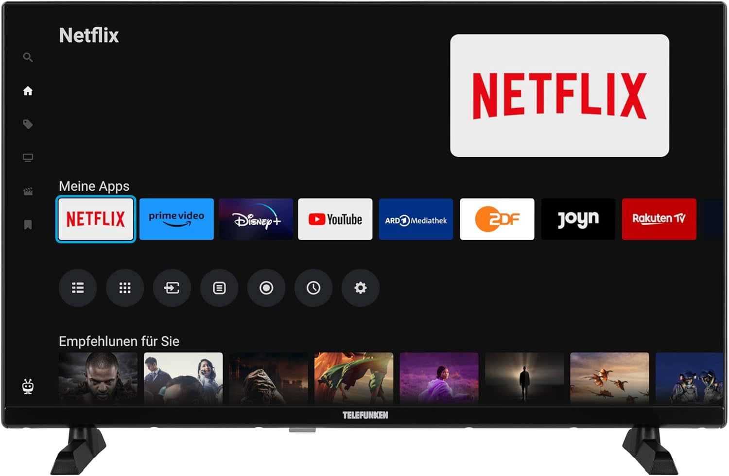 Televizor inteligent TELEFUNKEN de 40 de inci, cu tehnologie TiVo Full HD, HDR TV cu tuner triplu și 6 luni de HD+ incluse, televizor LED XF40TP900S (2026)