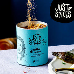 Just Spices Gemüse Allrounder I Jedes Gemüse af Aubergine bis Zucchini lecker würzen I Gewürzdose, 75 g