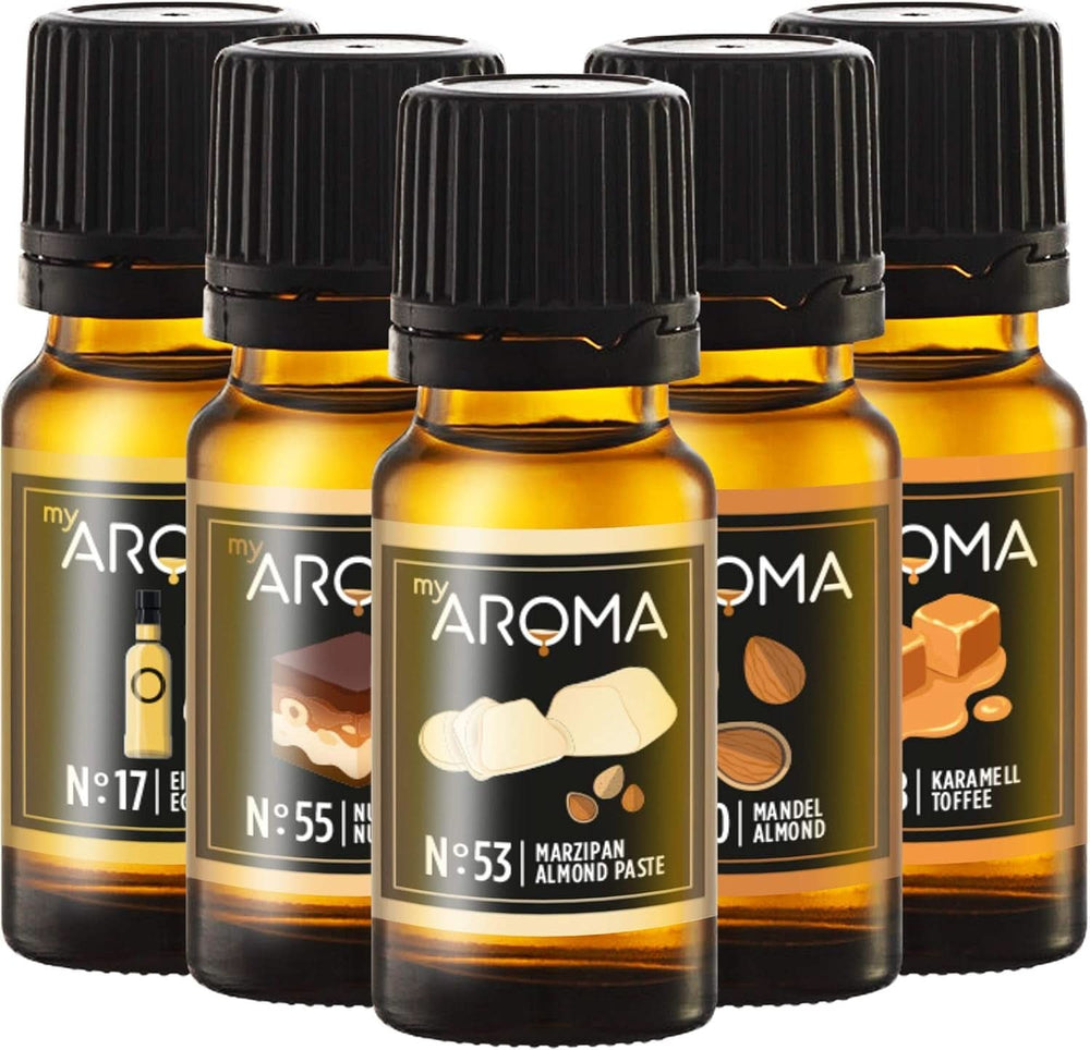 Myaroma | Sæt: Forest & Meadow - Ren naturlig smag med frugtsmag og frugtsmag (5 x 10 ml) | Sukkerfri og usødet Naty Shop Sweeteners Master Baker