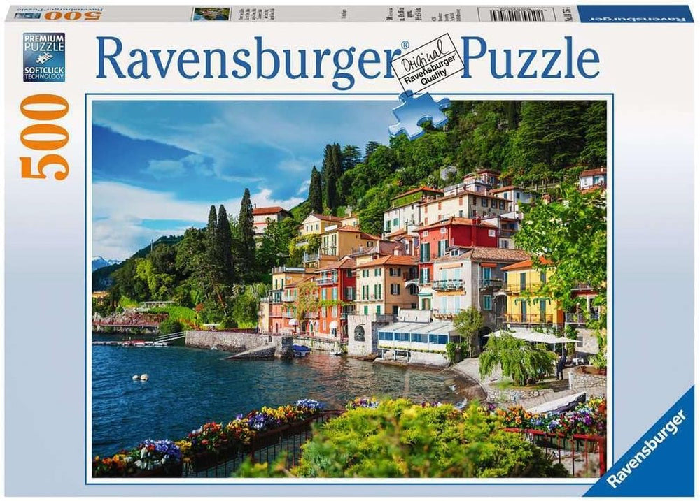 Ravensburger Puzzle 12000201 - Lacul Como, Italia - puzzle jigsaw de 500 de piese pentru adulți și copii de peste 10 ani, puzzle peisaj cu motive italiene Puzzle Naty Shop Design vechi