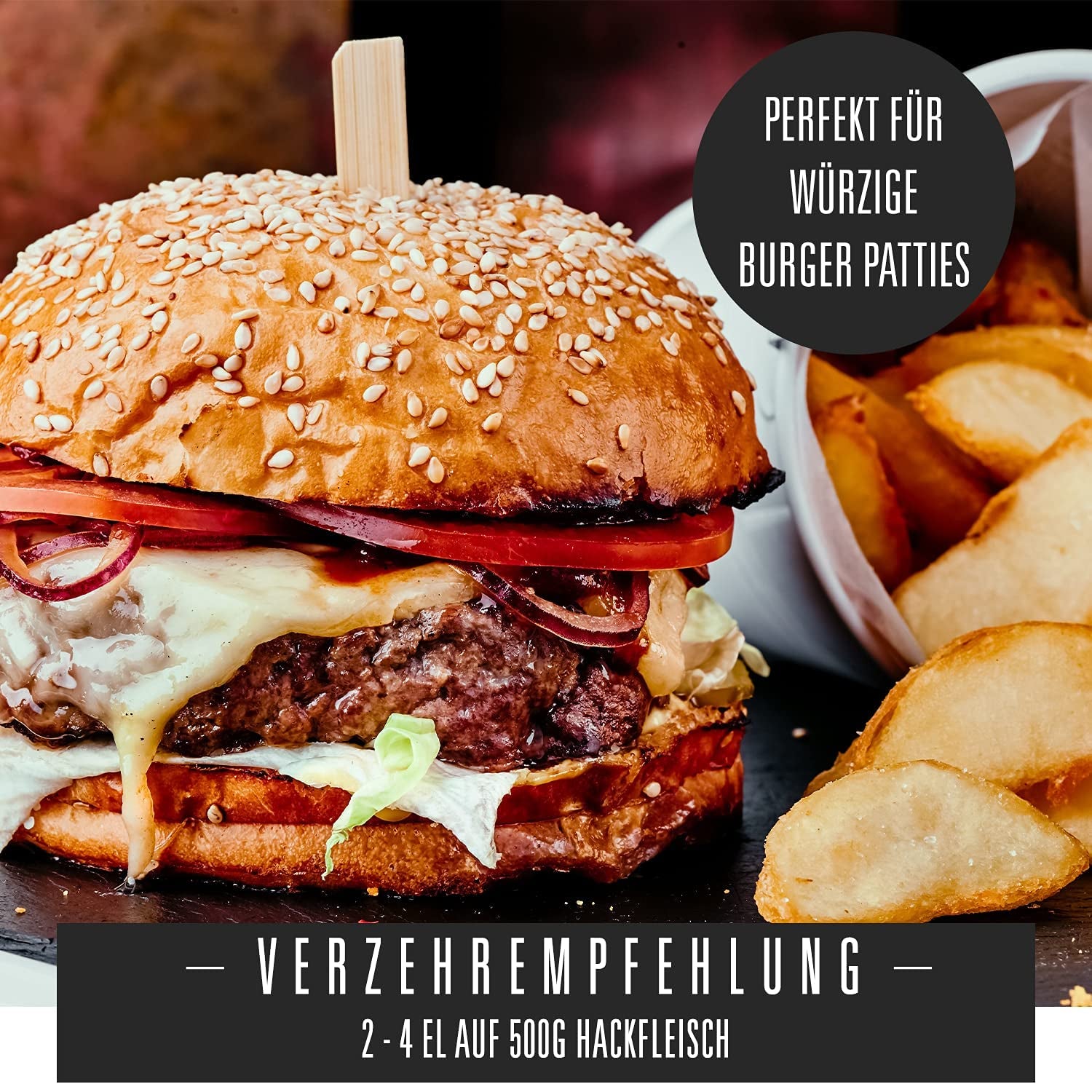 Ankerkraut Bulettes & Fleischpflanzerl, Gewürzmischung für Buletten und Frikadellen, 250 g i en pose med smag