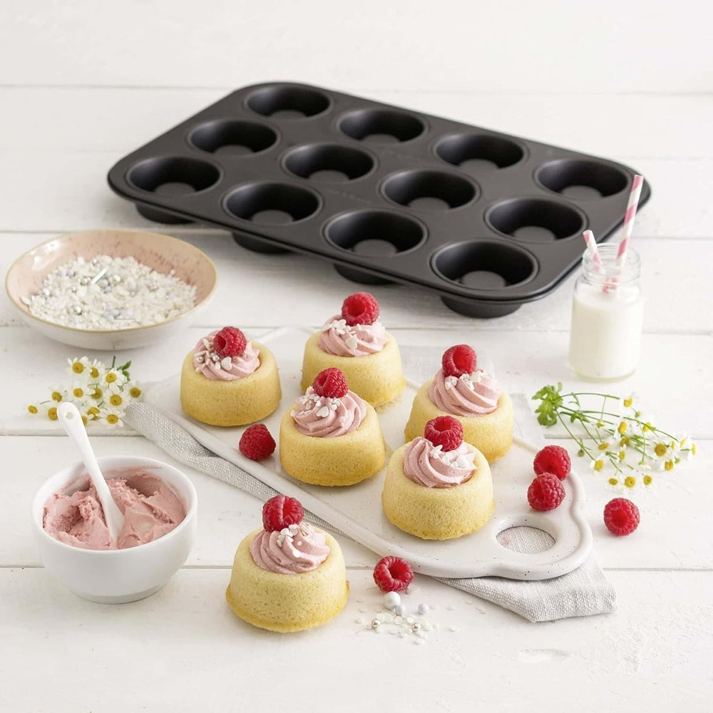 Zenker Cup-Cake-Backblech 12Er Set – Premium Antihaftbeschichtung, Für Perfekte Cupcakes, 385X265X30Mm, Hitzebeständig Bis 230°C Forme og bakker til bagning Naty Shop