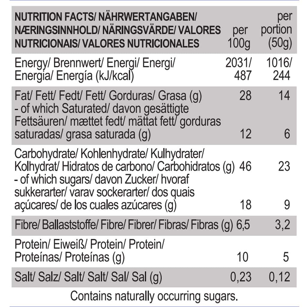 Fursecuri vegane cu caramel sărat și migdale - Ambalate individual, fără gluten, fără soia, organice, cu migdale și ovăz - Pachet multiplu de 12 x 50g (pachet de 2)