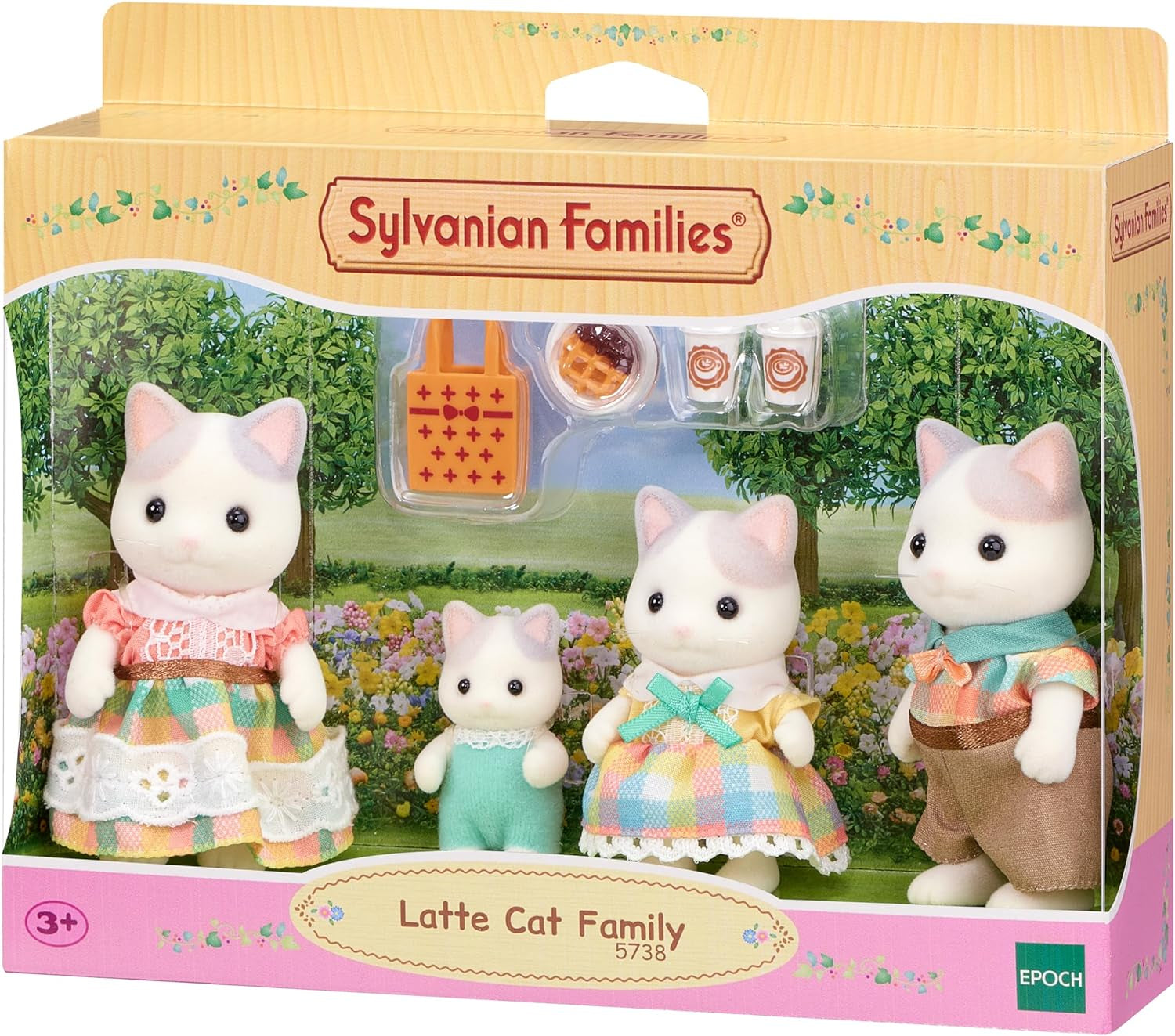 Sylvanian Families - 5738 Familia Pisicilor de Lăpte - Figurine pentru casă de păpuși