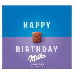 Praline Milka Tillykke – Alpine mælkechokolade med fint mælkeflødefyld – 10 x 110g