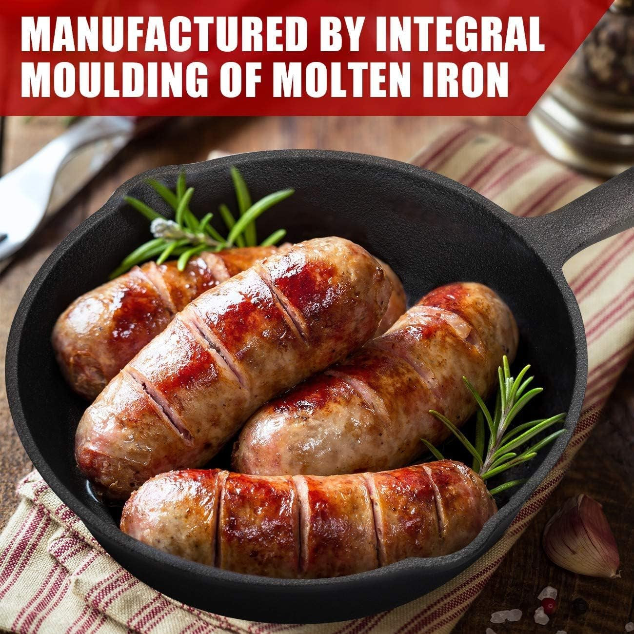 OVERMONT tigaie de grătar din fontă cu mâner Oale si Tigai Naty Shop