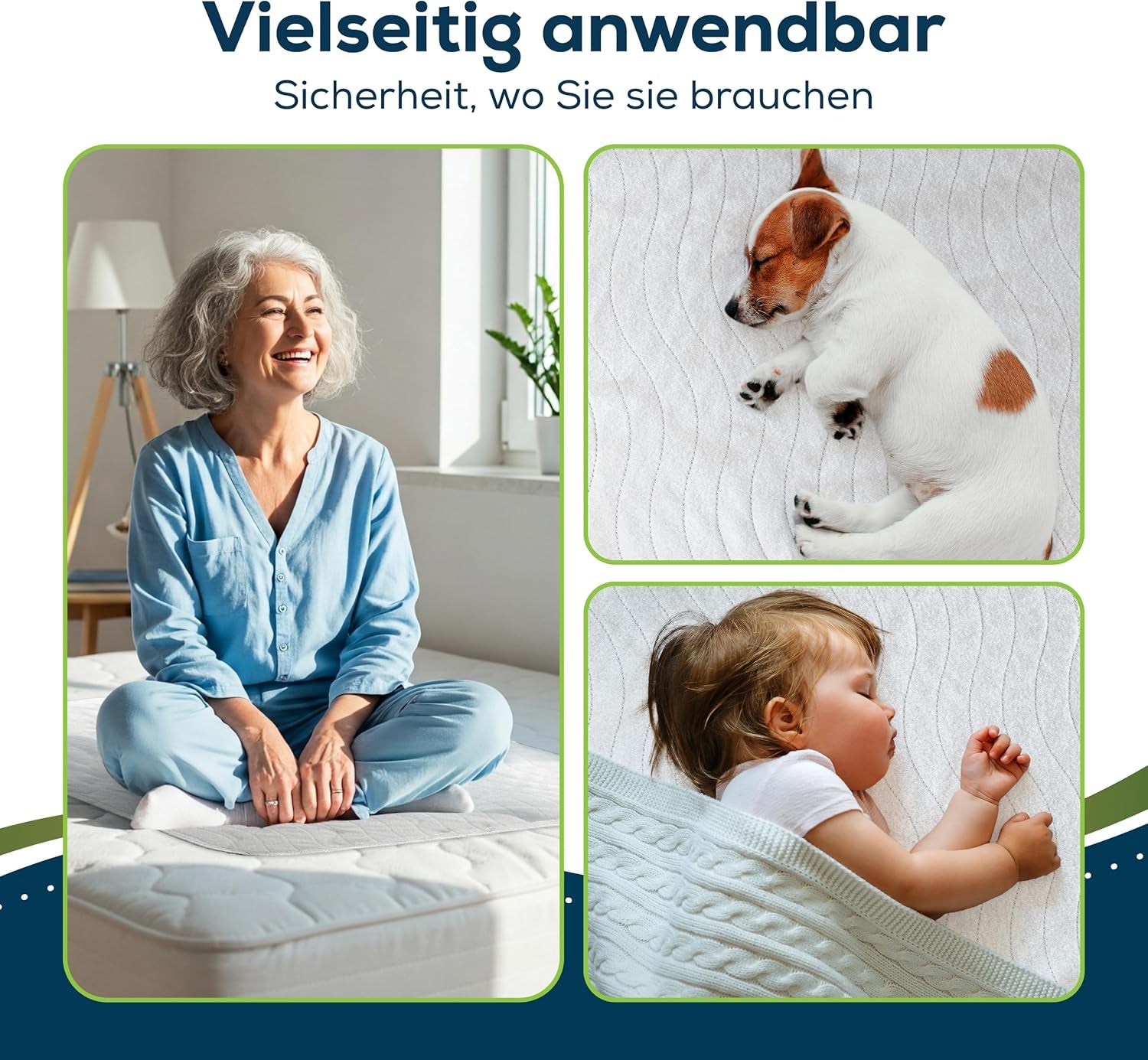 Sensalou Inkontinensmadras 90x160cm Vandtæt inkontinensmadras Vaskbar Åndbar