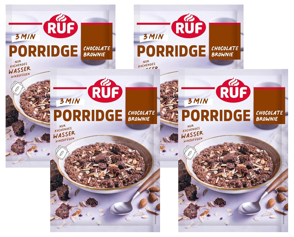 RUF instant havregryn med jordbær og vanilje, et sommermåltid med havre klar på 3 minutter, 1 pose x 65g