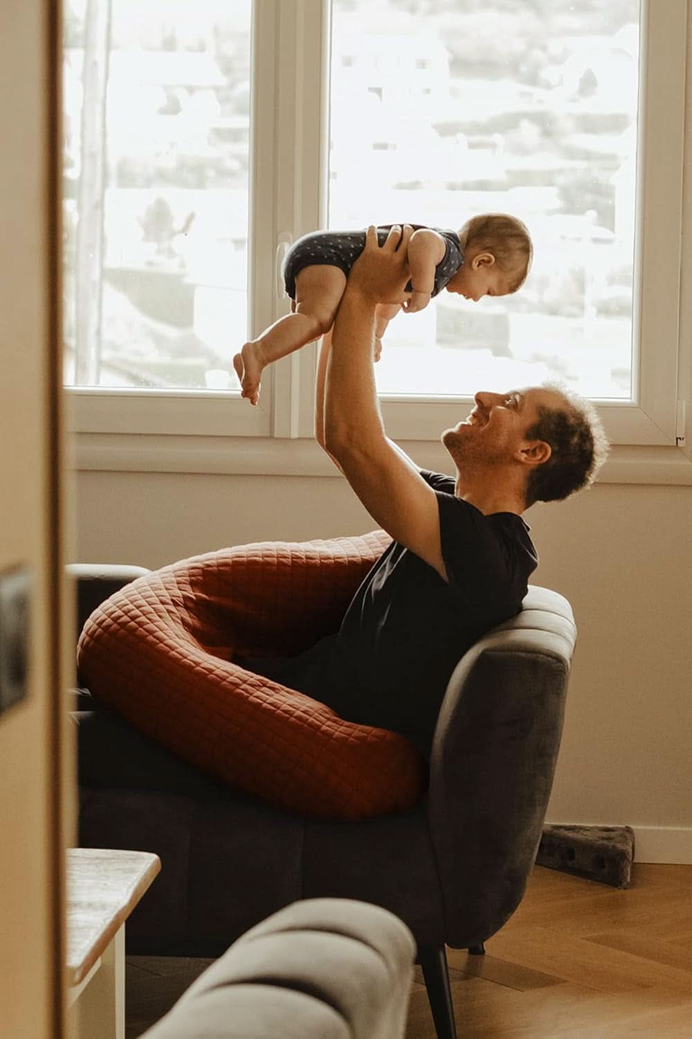 Red Castle - Barsels- og ammepude, 170 cm Tilbehør Mad og Amning Bebe Naty Shop