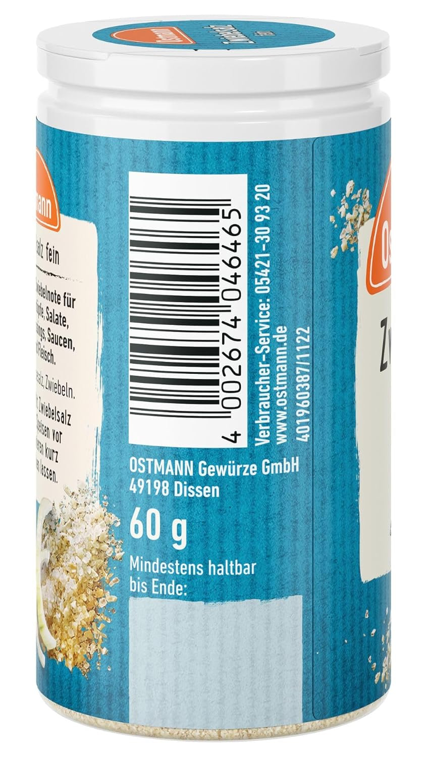 Ostmann Gewürze - Zwiebelsalz | Genbrugs- og genbrugsemballage | 60 g i Der Streudose