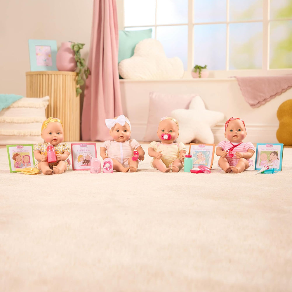 Păpușă Baby Sweetheart - Seara de culcare - 31 cm - Corp moale - Accesoriu pentru suzetă - Joc de simulare - Jucărie pentru copii de 3 ani și peste