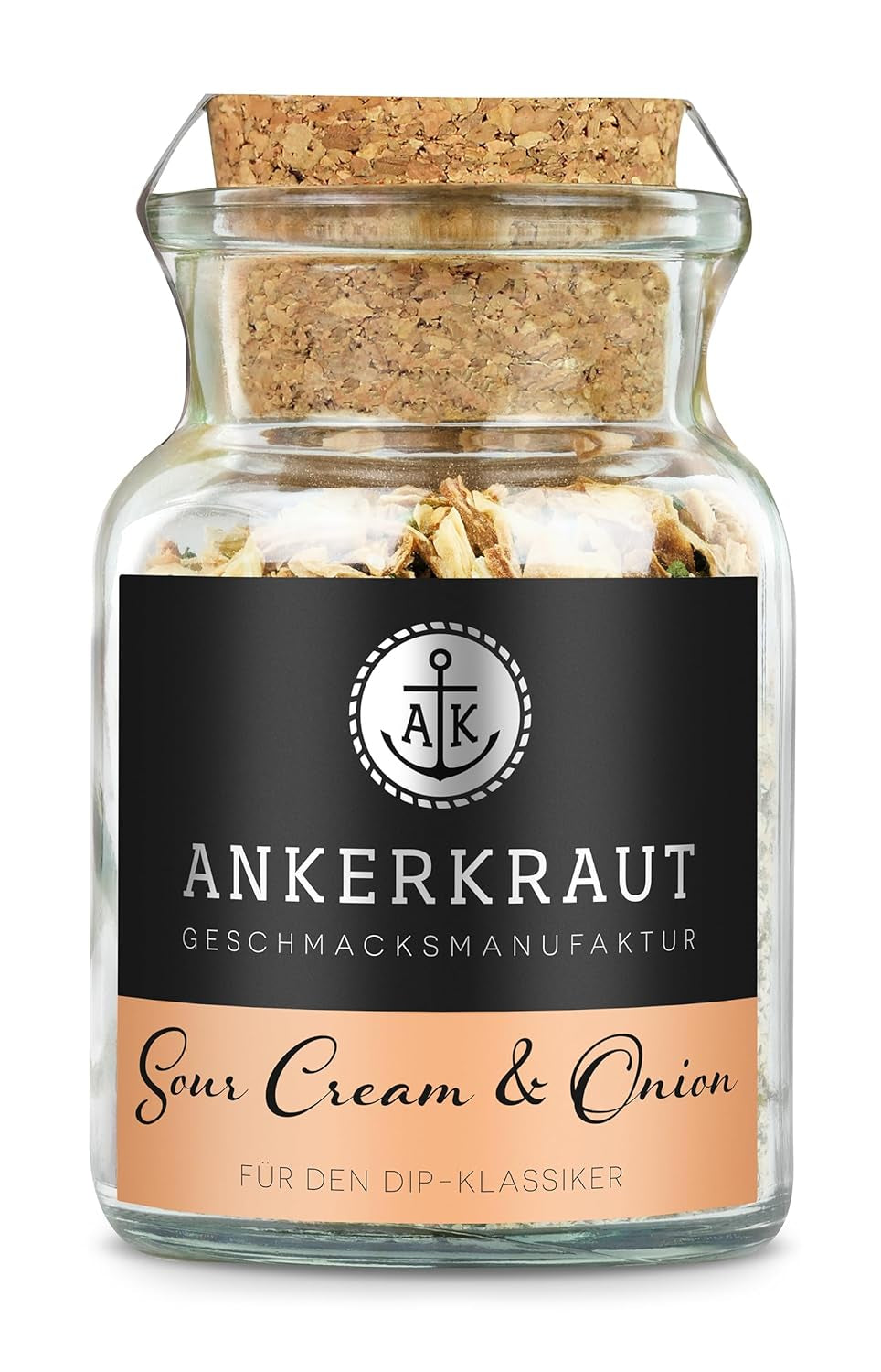 Ankerkraut "Sour-Cream & Onion", Dip-Gewürzmischung til Kartoffelspalten, Brot, Fleisch eller Chips, 160g i aromadichten pose