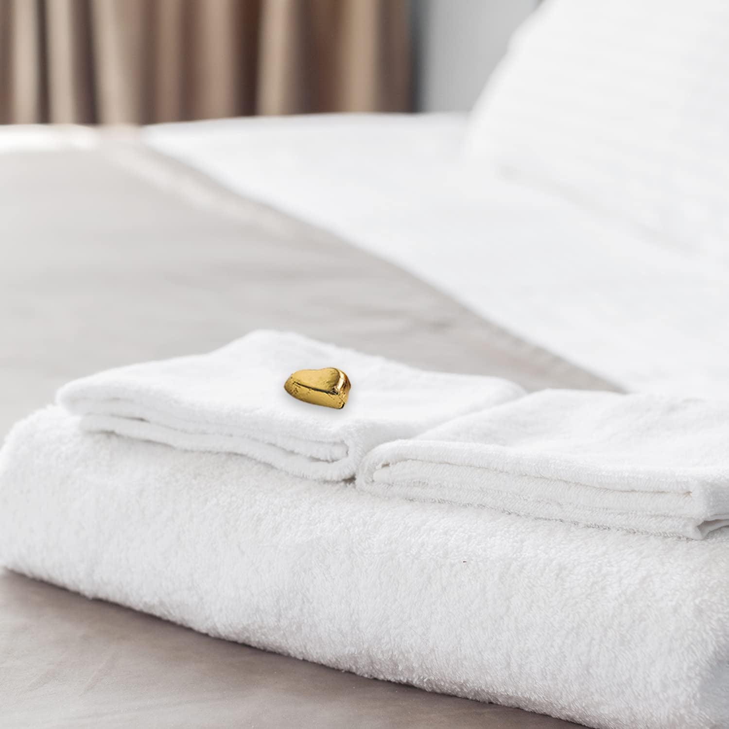 Günthart 150 stykker gyldne chokoladehjerter med nougatfyld, rensdyr | Rudolph den Røde - Nougatcreme | Gyldne chokoladehjerter | Konkurrence | Gyldne chokoladehjerter | jul (1,2 kg)