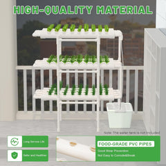 3-trins Hydroponic Grow System Kit 108 dyrkningssteder Hydroponic System til grøntsager Grow Kit Soilless Grow System Hydroponic Kits til bladgrøntsager.