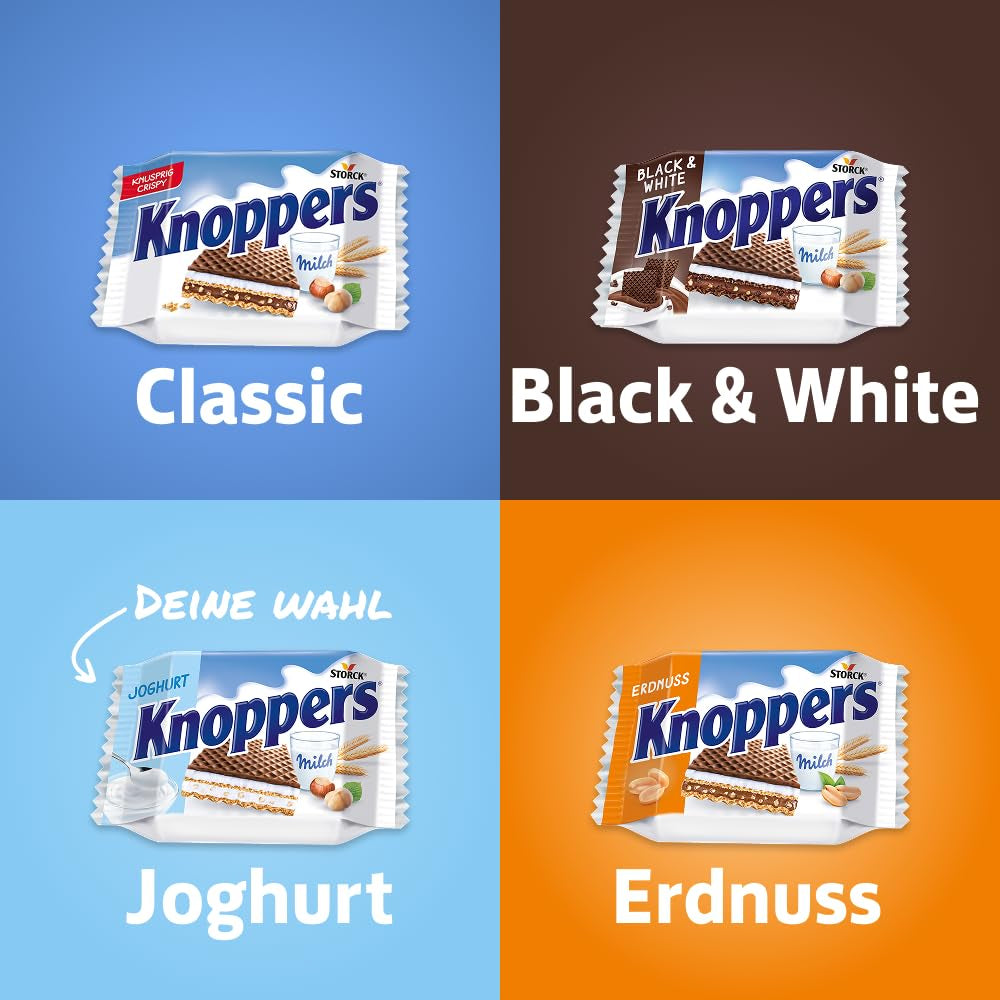 Yoghurt – 4 x 200 g – Vaffelskiver fyldt med yoghurt og nougatcreme, hasselnødder og kakao