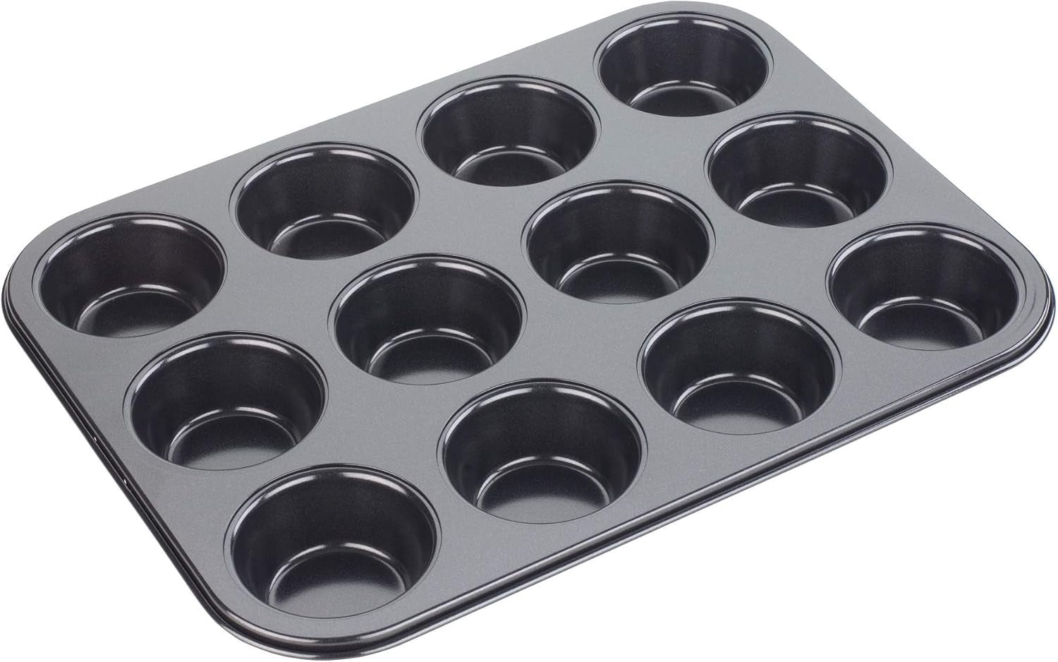 Tala Performance Muffin-Blech, 6 Löcher, Jumbo-Größe, Karbonstahl Von Professioneller Stärke, Mit Antihaftender Eclipse-Beschichtung, Schwarz Forme og bageplader Naty Shop 12 Muffinbecher