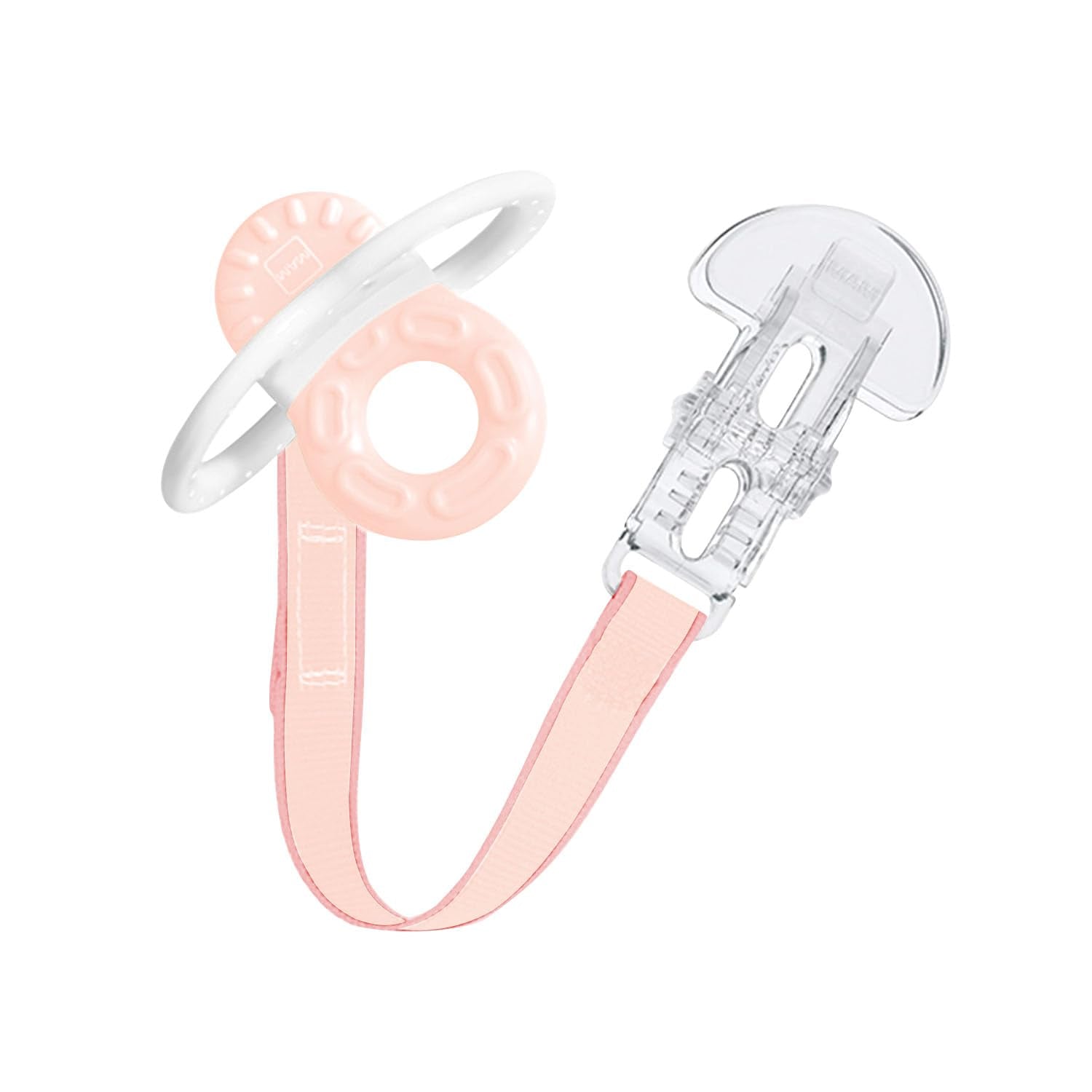 Inel de dentiție MAM, de la 2 luni, ușurare imediată pentru erupția dentară ulterioară, extra ușor și ușor de prins și ținut în mână, include cataramă, ușor de curățat, neutru, 1 bucată