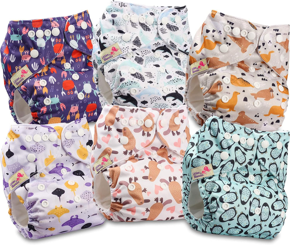 Littles og Bloomz FLP2-0406 Standard Clip Genanvendelig ble, 4 bleer