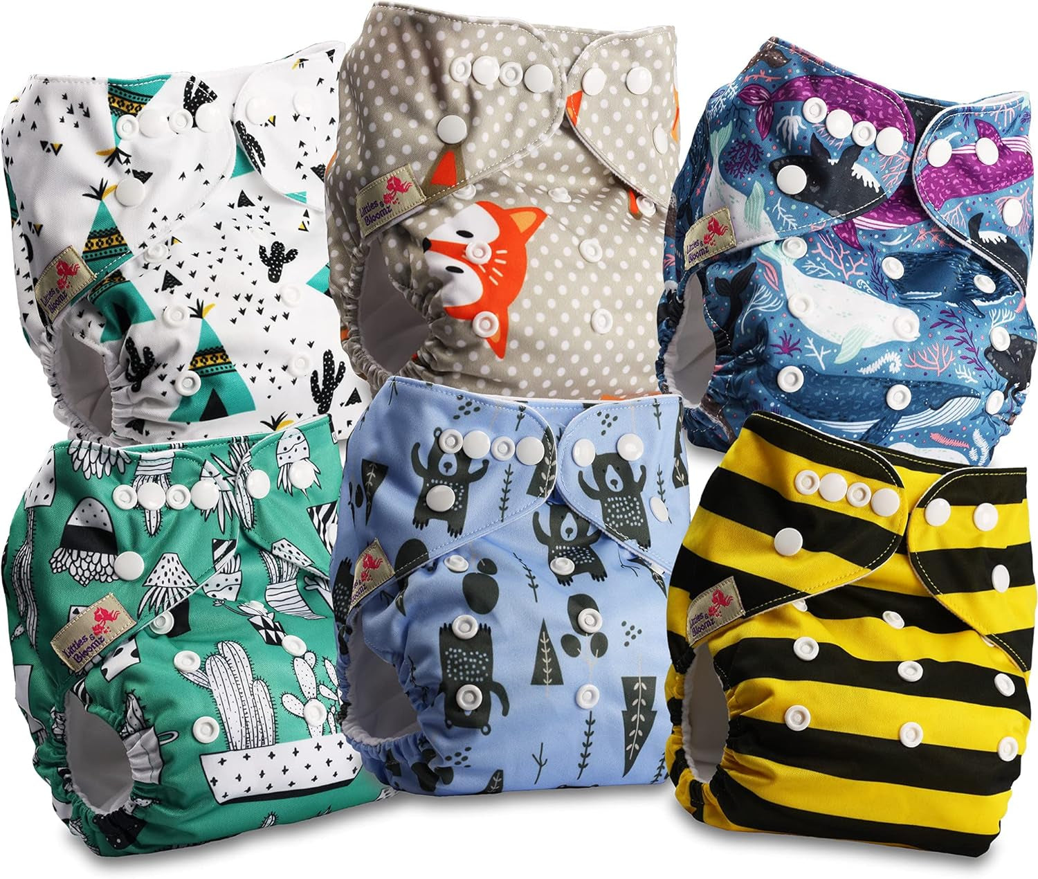 Littles og Bloomz FLP2-0406 Standard Clip Genanvendelig ble, 4 bleer