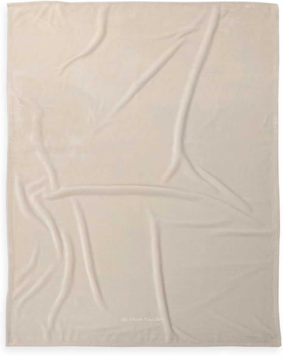 TOM TAILOR Pătură Wellsoft, 150X200 Cm, 100% Poliester/ Wellsoft, brodată cu logo, PĂLTUȚĂ WELLSOFT Orange (Coral cald) Plapumi si pilote Naty Shop Bej 150X200 Cm