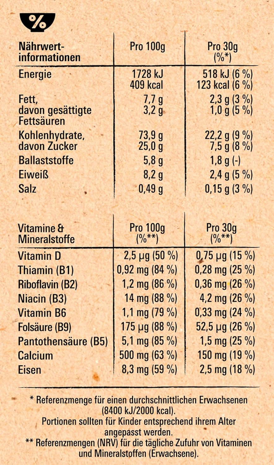 Nestlé løvekorn, cornflakes med chokoladekaramelsmag, 41 % vitale fuldkorn, vitaminer og mineraler, sprøde flager, Maxi Value Pack, pakke med 4 (4 x 675 g)