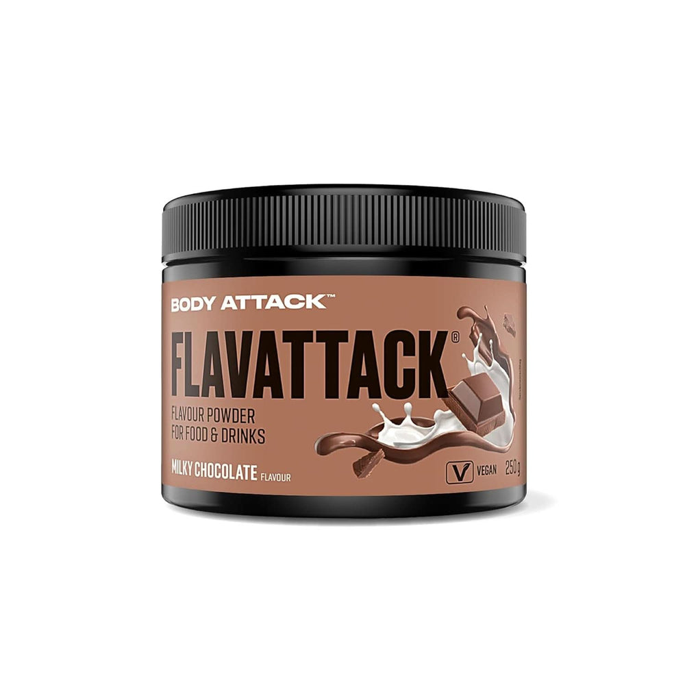 Body Attack Flavattack®, Double Choc Brownie, 250G / 83 portioner Flavors Naty Shop 250 gram Mælkechokolade
