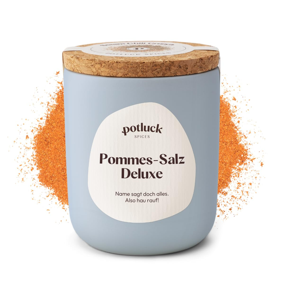 Potluck | Fleur de Sel håndgeschöpft | Meersalz im Keramiktopf | 80g | Vegansk, glutenfri og med naturlige ingredienser