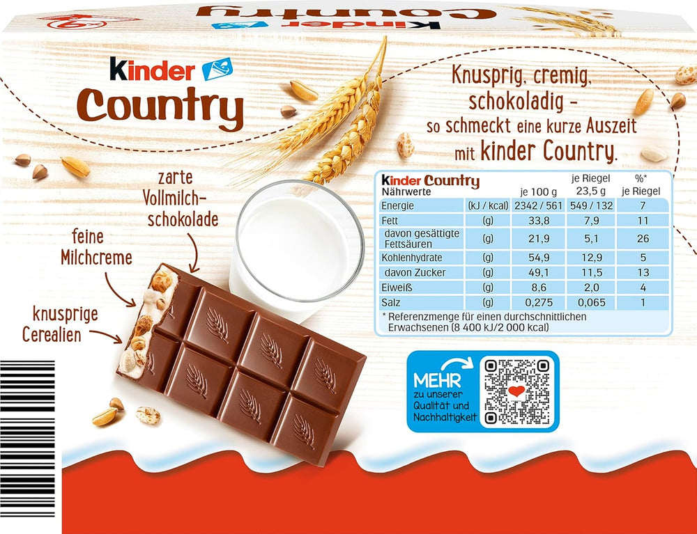 Kinder Country barer, 9 barer, 212 g