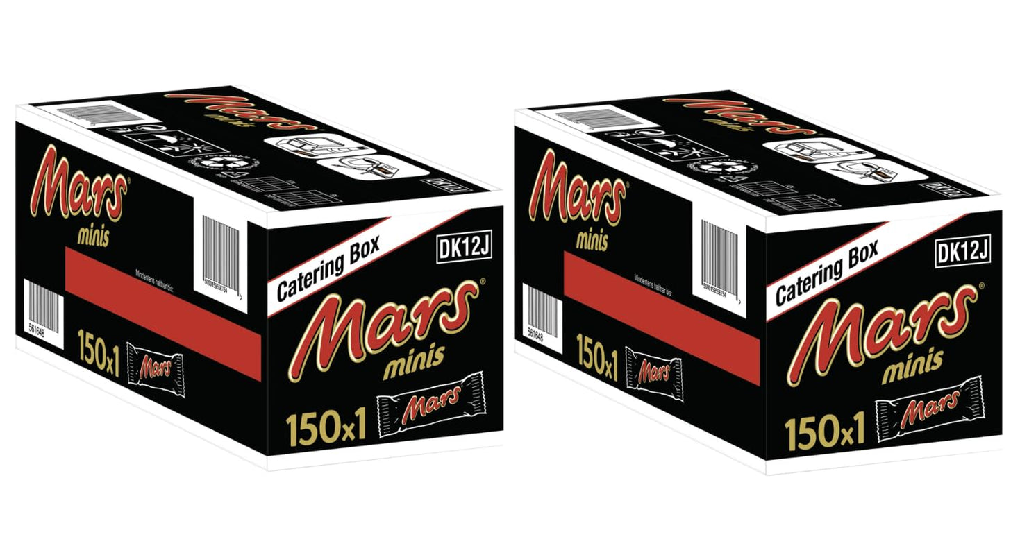 Mars Minis Chokoladebarer | Bulk pakke chokolade | Karamel | 150 x 18 g