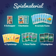 Kosmos 741846 Fish & Fluff Card Game, et sjovt budspil for hele familien, brætspil for 2-6 spillere fra 8 år og opefter, festspil