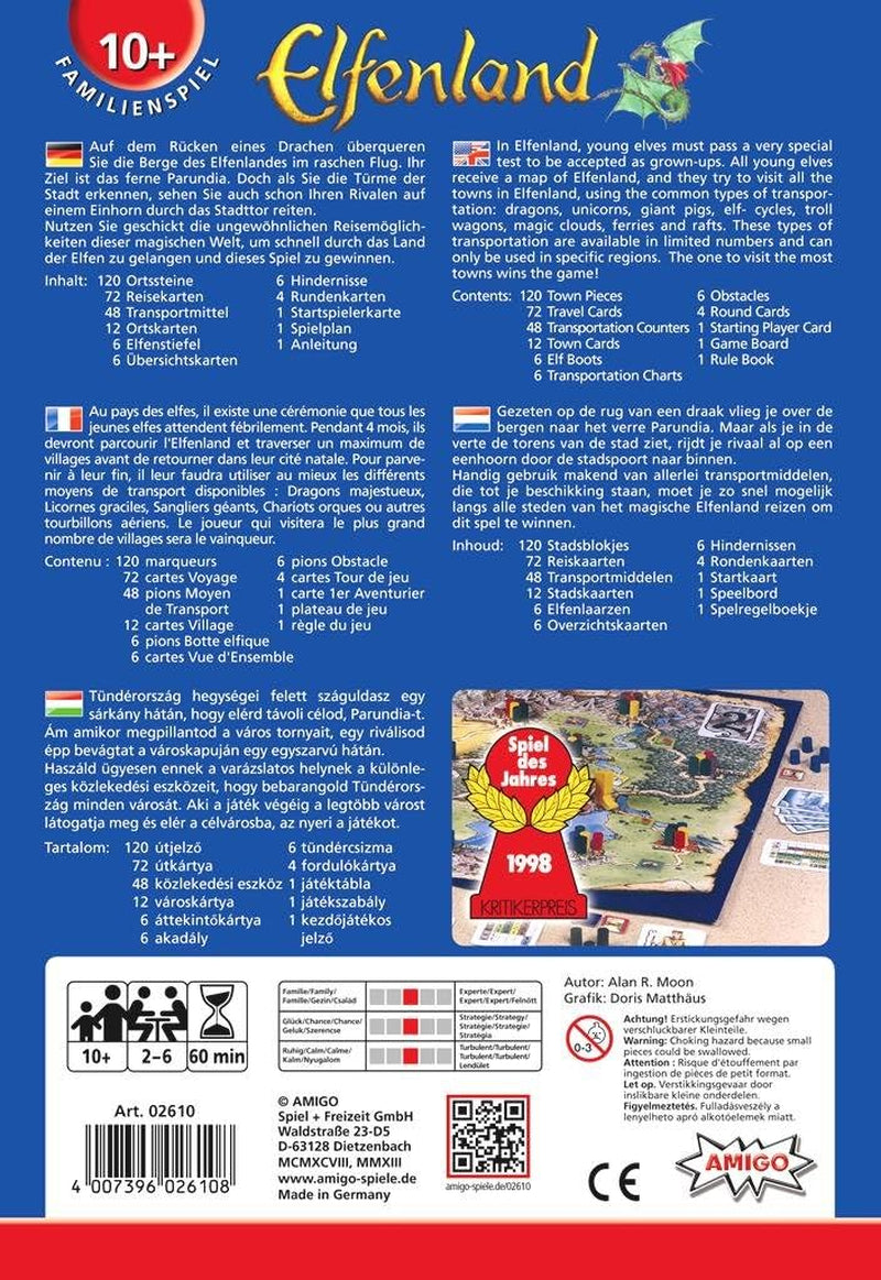AMI02610 - Elfenland, brætspil, i alderen 10+