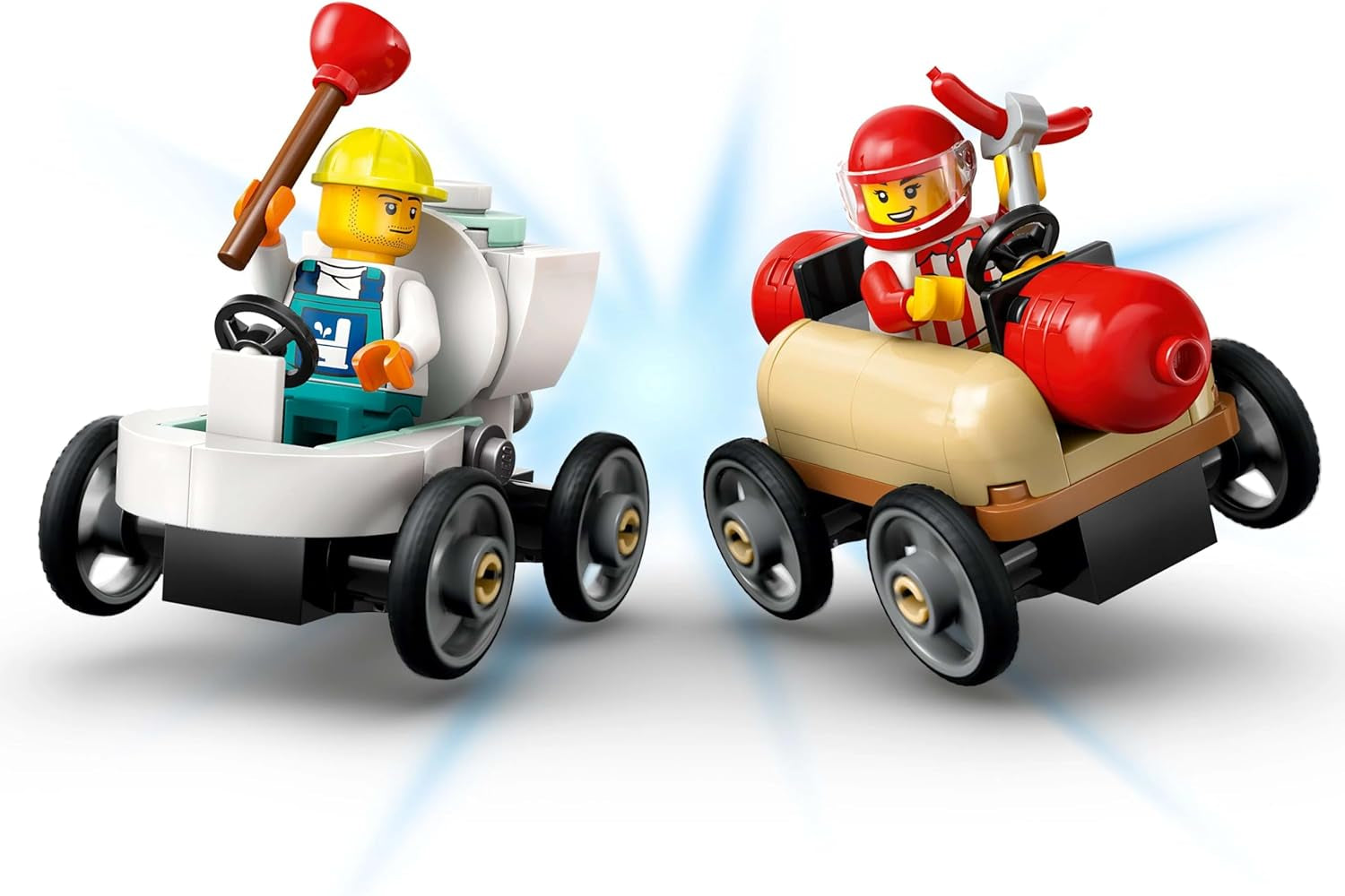 LEGO City No Limits: Sæbekasseløb med rampe - Byggelegetøj til drenge og piger fra 6 år - Sæt med 2 sæbekasser og 4 Racer-minifigurer - Gaveidé til børn 60460 Byggesæt Besuche den LEGO-Store