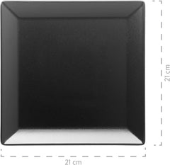 MÄSER Manhattan City, serviciu de masă din porțelan pentru 6 persoane, negru