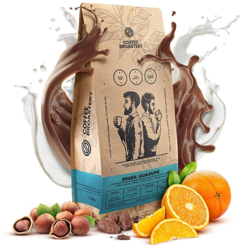 Set boabe de cafea 3x1kg 3000g | Brazilia Guaxupe | Brazilia Mogiana | Brazilia Cerrado | Brazilia | Cafea specială | Proaspăt prăjită