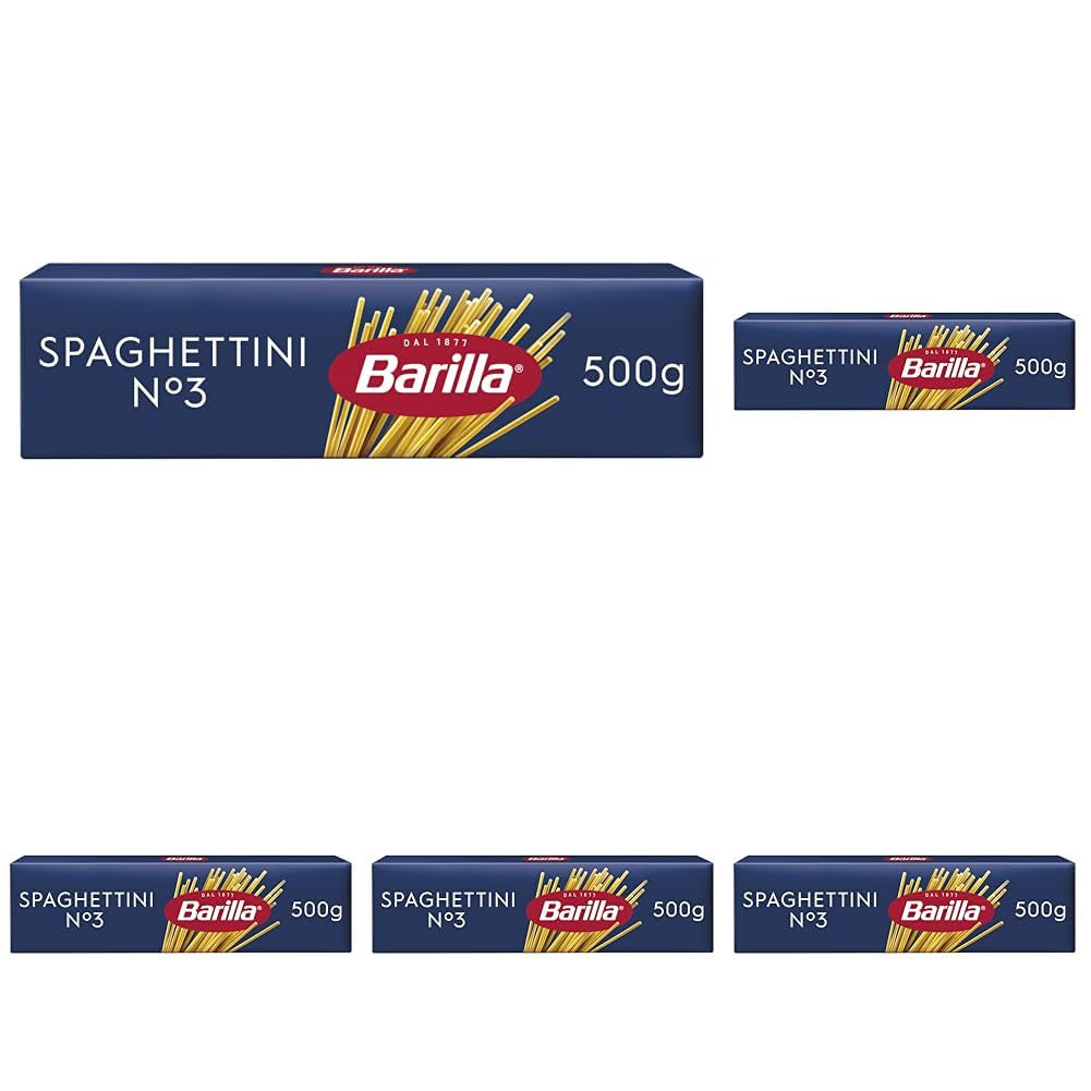 Pasta Barilla Classic Spaghettini no. 3 højkvalitets durumhvede, altid al dente (1 x 500 g)