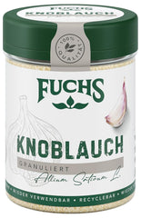Fuchs Gewürze - Hvidløg granuleret - würzig-zwiebliger Geschmack für Tzatziki, Knoblauchbutter eller Gemüsegerichte - naturlige ingredienser - 85 g i wiederverwendbarer, genbrugsbarer Dosis