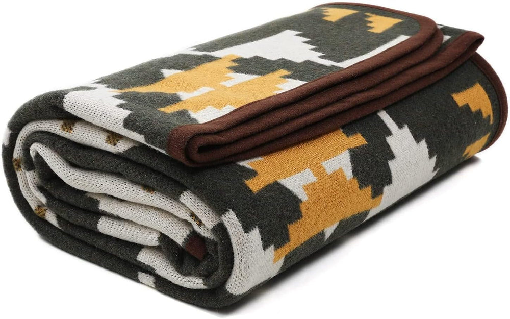 ACUSHLA 200,7X160 cm, 1,7 kg, tæppe, uldent tæppe, varmt rejsetæppe, striktæppe, dekorative tæpper til sofa, stol, sofa, seng, stue, camping, egnet til alle årstider Ww203 Senge og tæpper Beuche-10 Indian Army Green Beuche-0 0 Indian Army Cm