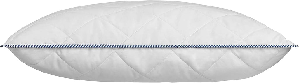 Pernă Irisette Body Contour 80X80 Cm cu husă detașabilă din microfibră moale, lavabilă până la 60°C, alb/albastru, certificată Oeko-Tex, produsă conform standardului de calitate german Perne standard Naty Shop