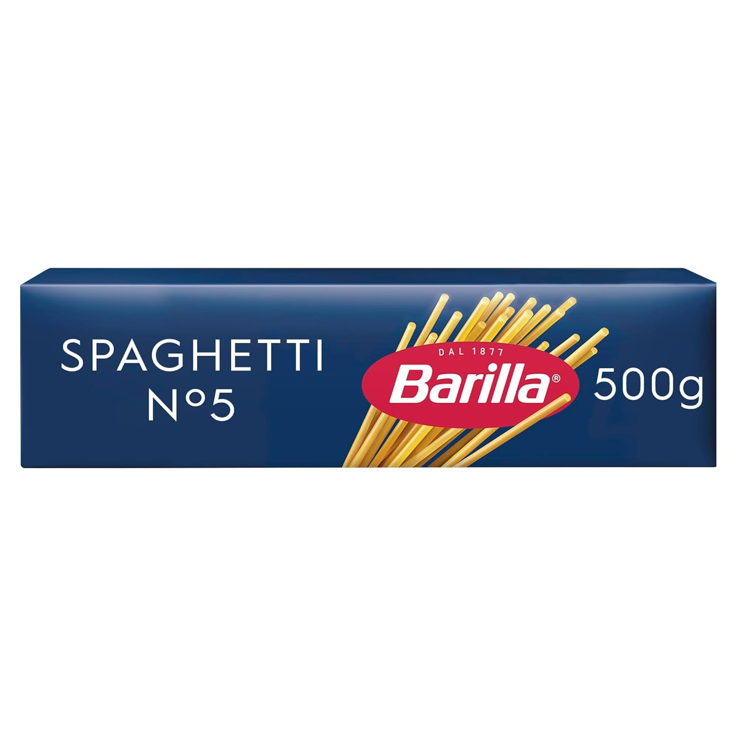 Barilla Pasta Klassische Spaghetti n.5 fra højkvalitets Hartweizen immer al dente, (1 x 500 g), geschmacklos