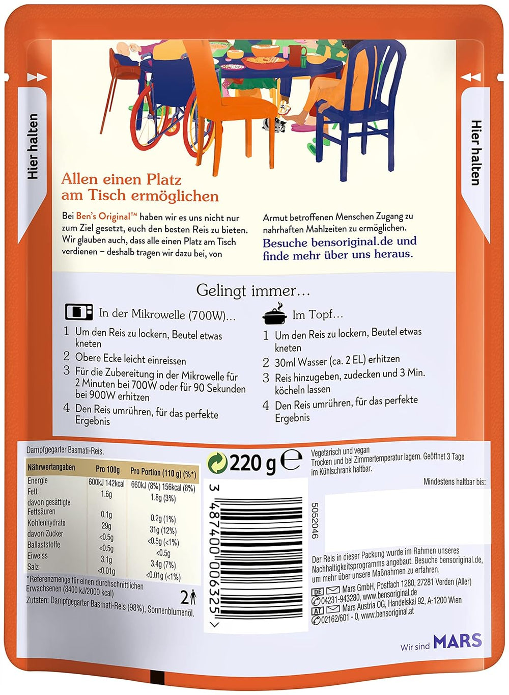 BEN'S ORIGINAL™ Express Basmatiris 6 x 220 g
