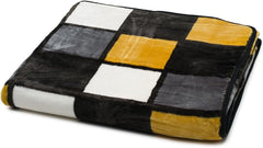 Gözze - Blødt og behageligt tæppe, kashmirfølelse, tung stofvægt 500 G/M², Antigua, 150 X 200 Cm - Sennep/Sort/Hvid Senge og betræk Besuche den Gözze-Store Sennep/Sort/Hvid