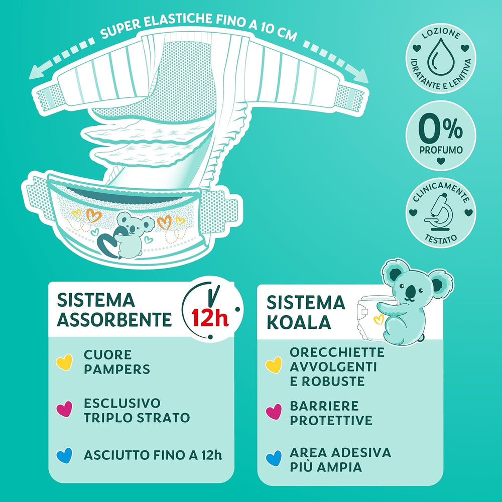 Pampers Baby Dry XL størrelse 6 (15-30 kg), 111 bleer + 500 gratis ekstra puttepoint