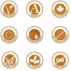 Maplefarm - ren canadisk økologisk mørk ahornsirup, klasse A, mørk, stærk smag - 250 ml sødemidler Naty Shop