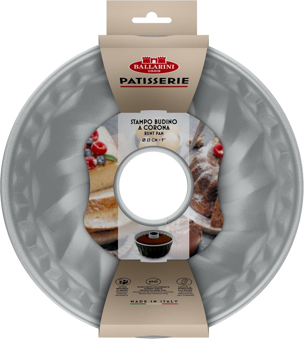 Ballarini, Bradepande, forskellige modeller Forme og bageplader Naty Shop Grå Form til budding, krone 23 cm