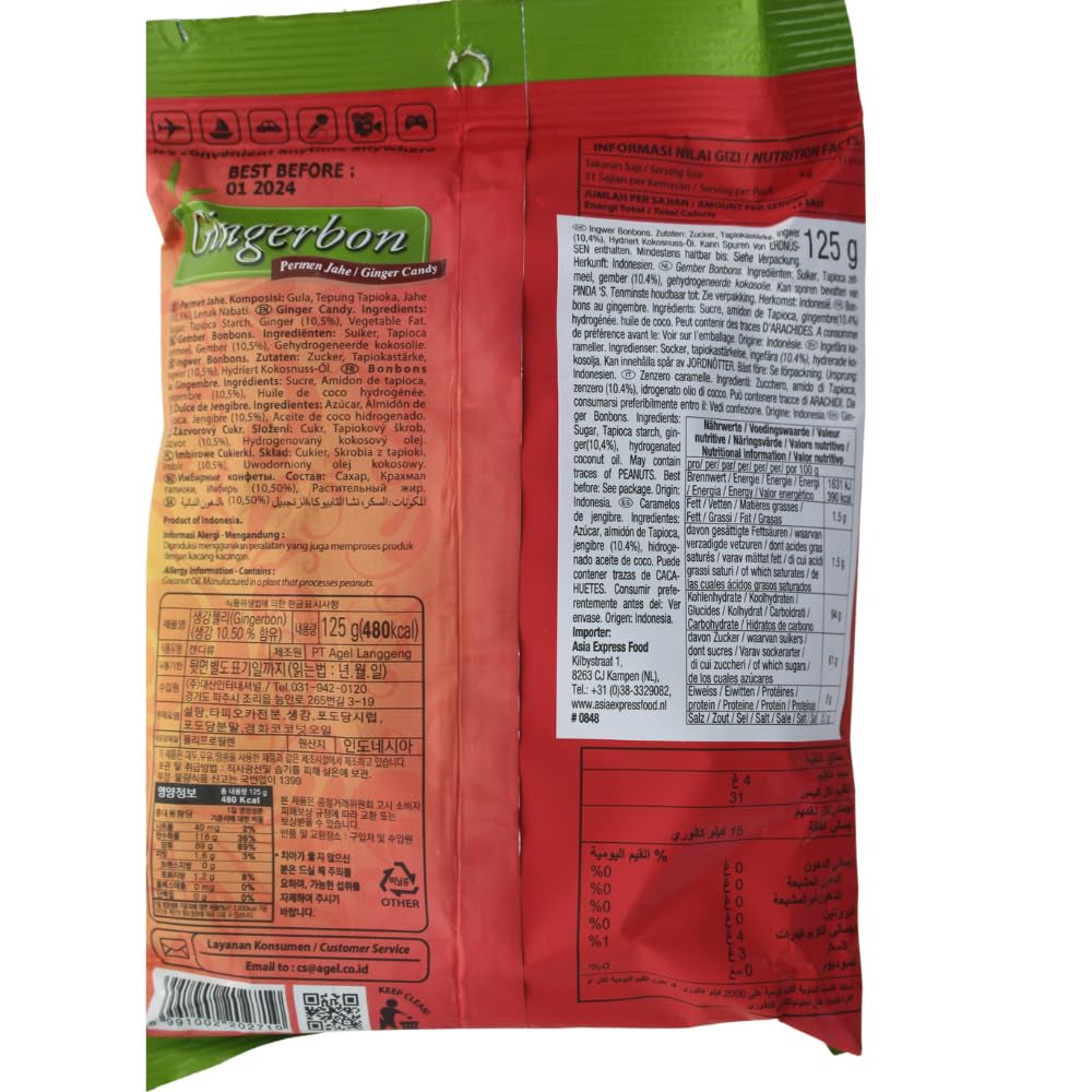 Ingefær slik - (1 x 125 g) (pakke med 3)