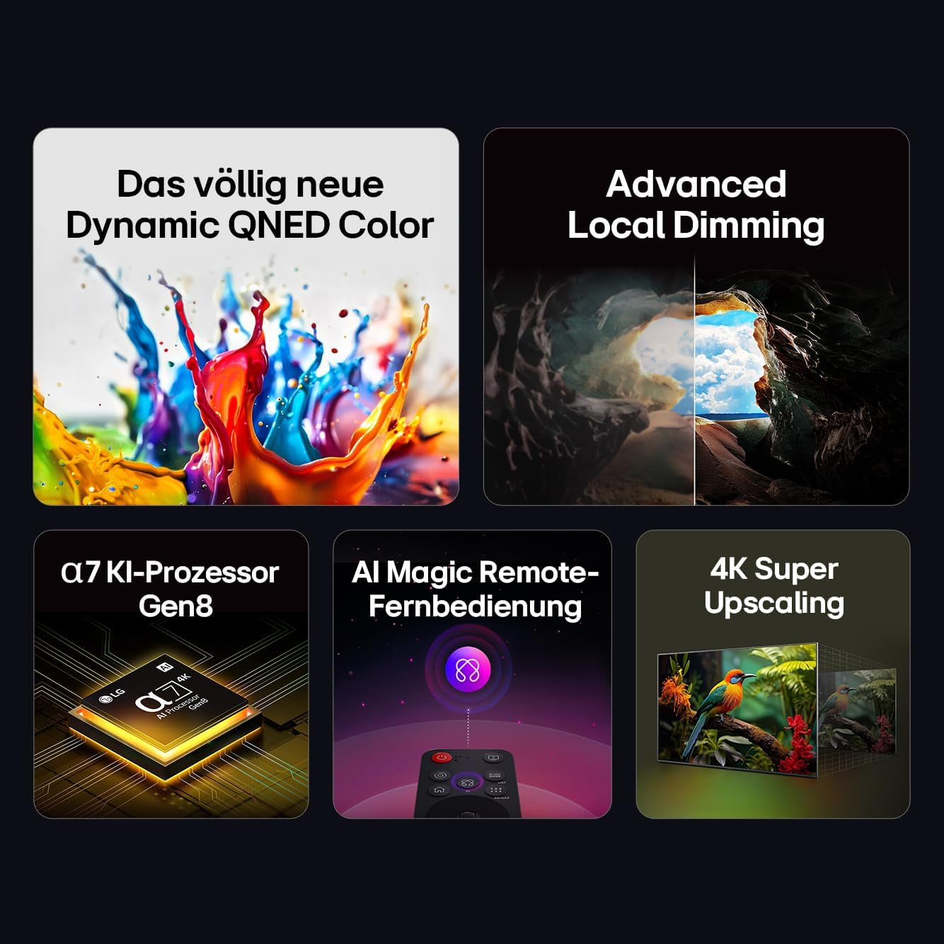 Televizor LG 43QNED82A6B, 43 inch (109 cm), 4K, QNED AI (procesor α7 Gen8 4K AI, webOS 25, 60Hz) [Anul modelului 2025]